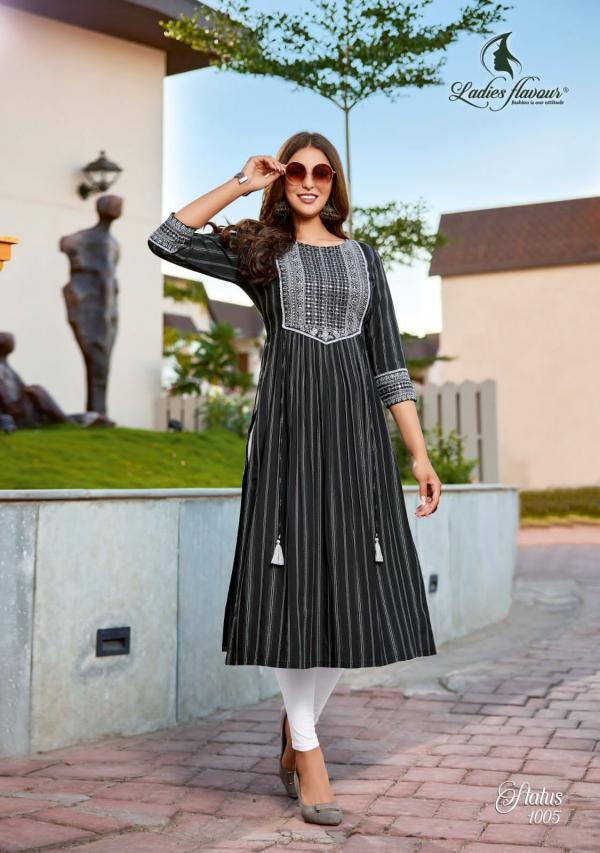 Ladies Flavour Status Designer Nyra Cut Kurti Collection